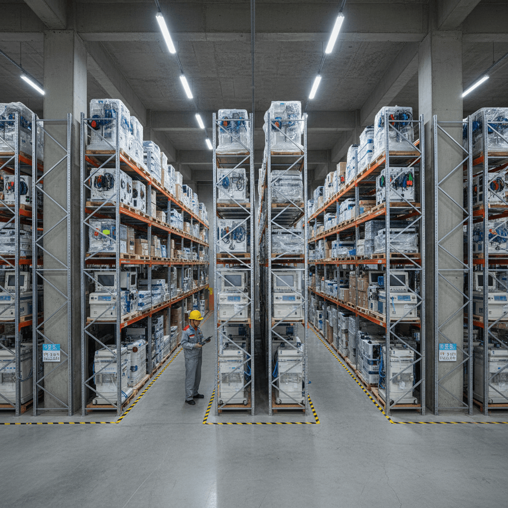 Medical equipment storage and sourcing facility