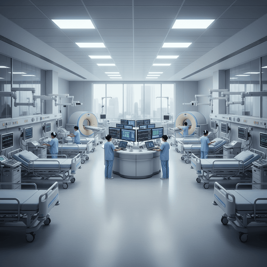 Fully equipped and operational hospital ward